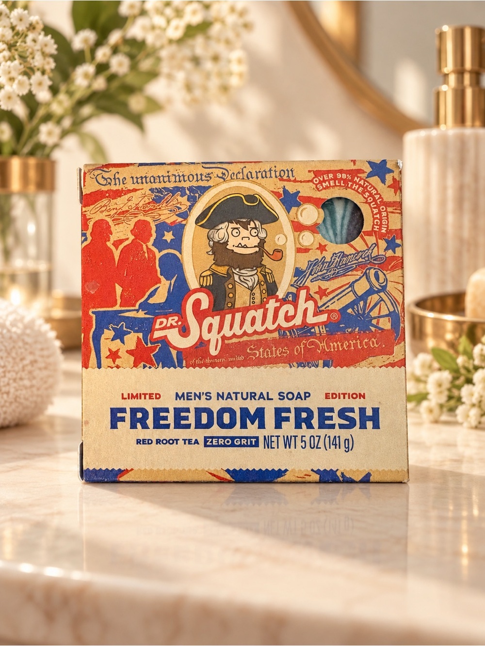 Dr Squatch Freedom Fresh 250th Anniversary Limited Edition Bar Soap 5 oz